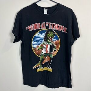 Weird Al Yankovich graphic art design t-shirt unisex size large